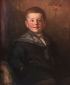 Portrait of a boy, by Scottish artist Robert Hope,1869-1936 exhib R.A, R.S.A, R.S.W