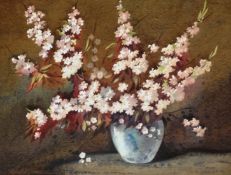 Cherry Blossom watercolour by Scottish artist James Gray exhib G.I, R.S.A, R.A