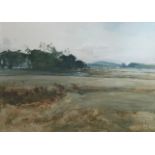 James Douglas RSW, North Berwick golf course watercolour