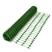 (LF148) Heavy Duty Green Safety Barrier Mesh Fencing 1mtr x 15mtr Roll Dimensions 1m x 15m Du...