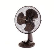 (LF275) 12" 3 Speed Oscillating Black Electric Desk Home Office Fan 3 Speed Push Button Speed ...