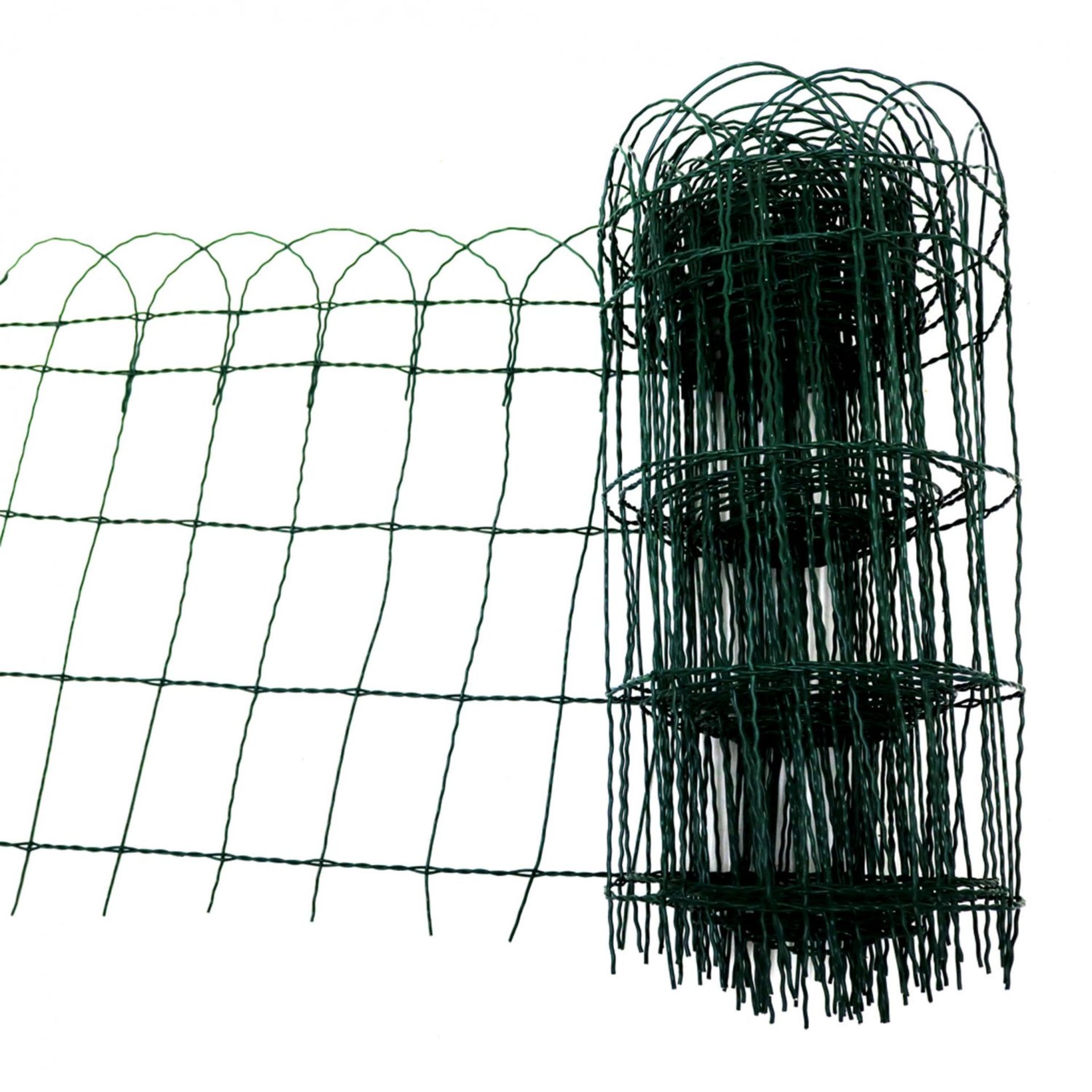 (LF78) 10m x 650mm Garden Lawn Border Edging Fencing PVC Coated Wire The garden edging not...