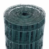 (LF146) 1.2m x 25m Green PVC Coated Galvanised Steel Mesh Stock Fencing Galvanised Steel with ...
