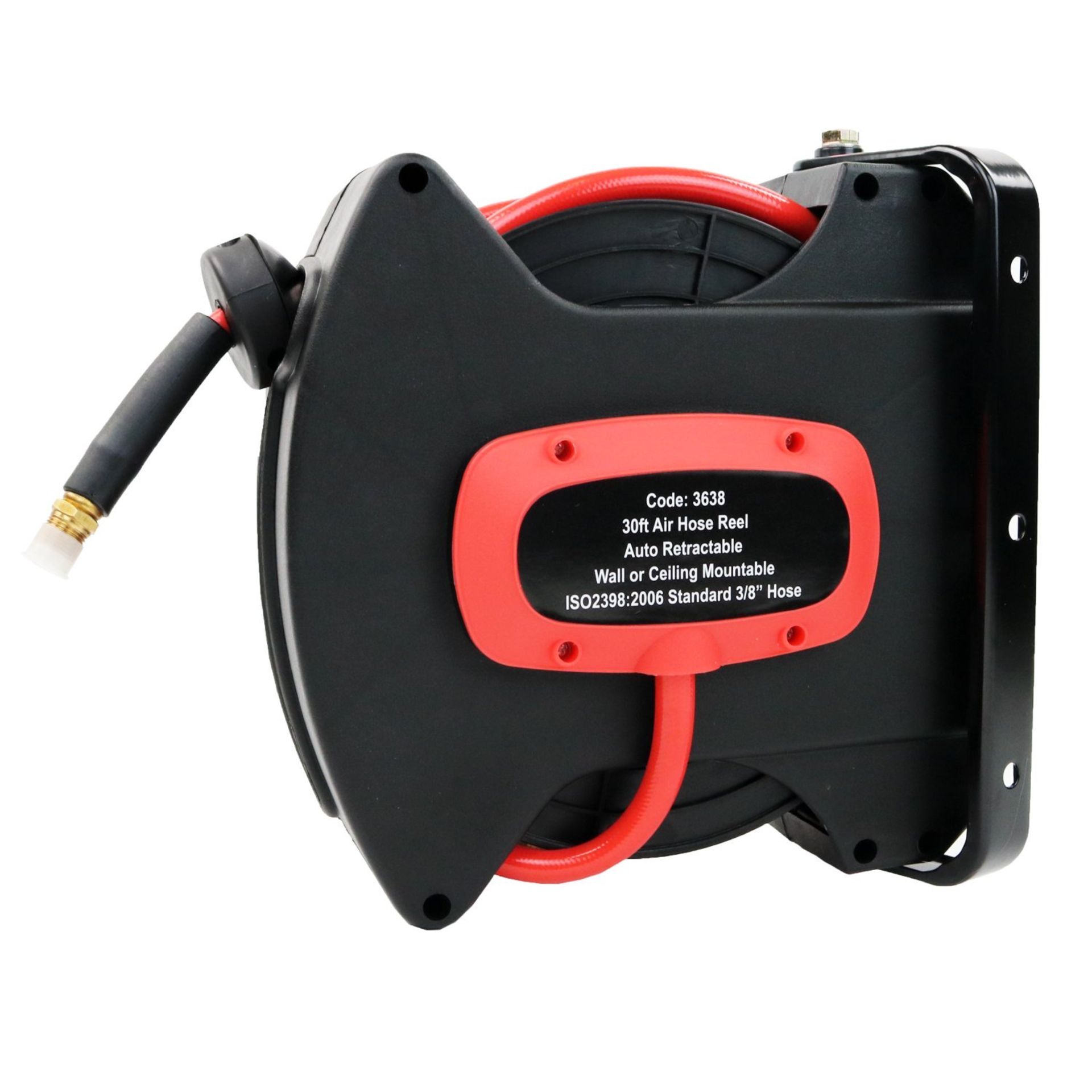 (LF142) 30ft 10m Auto Retractable 3/8" Air Line Compressor Hose Reel Fully Retractable Automat...