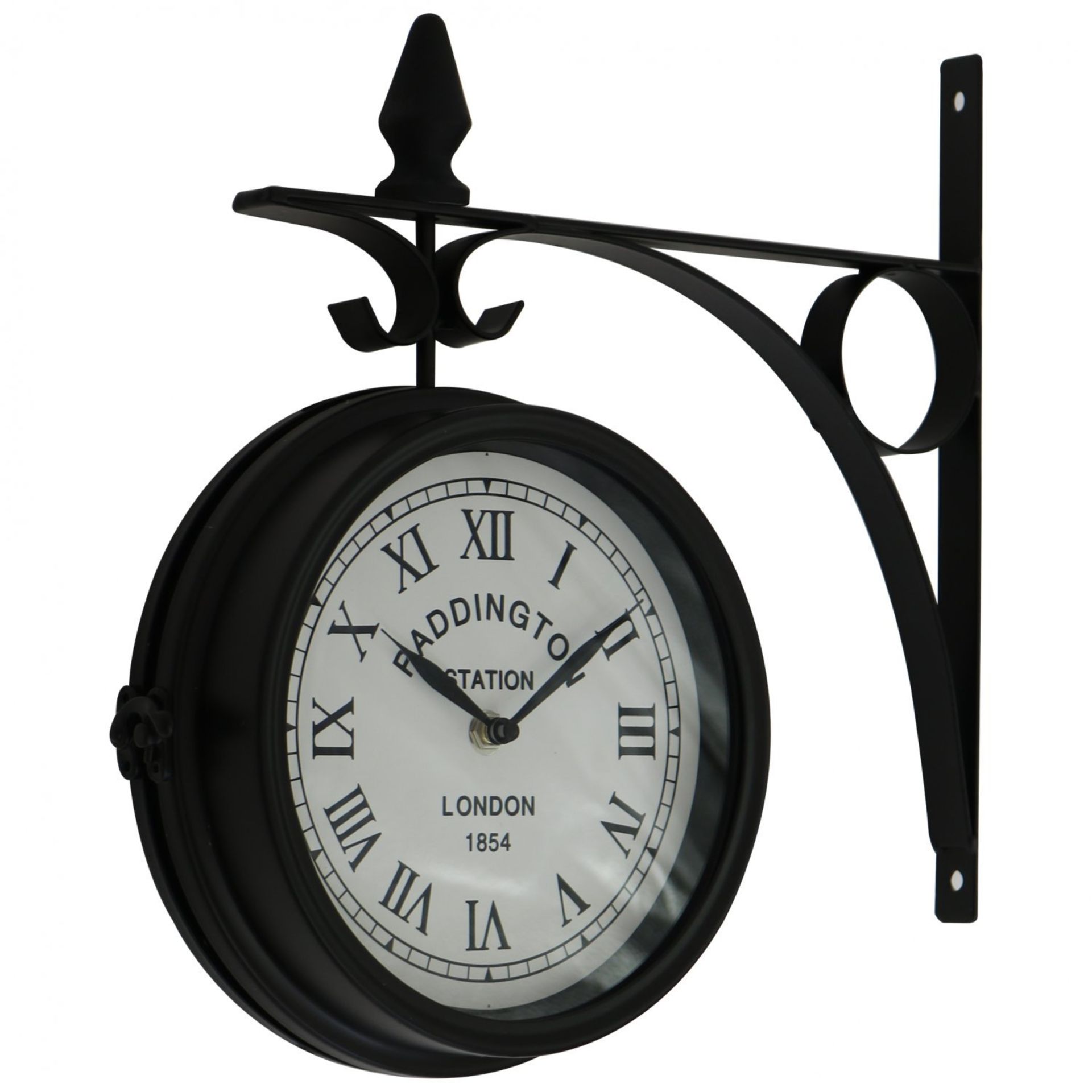 (LF35) Double Sided Paddington Station Outdoor Garden Wall Clock Add some style to your gard... - Bild 2 aus 2