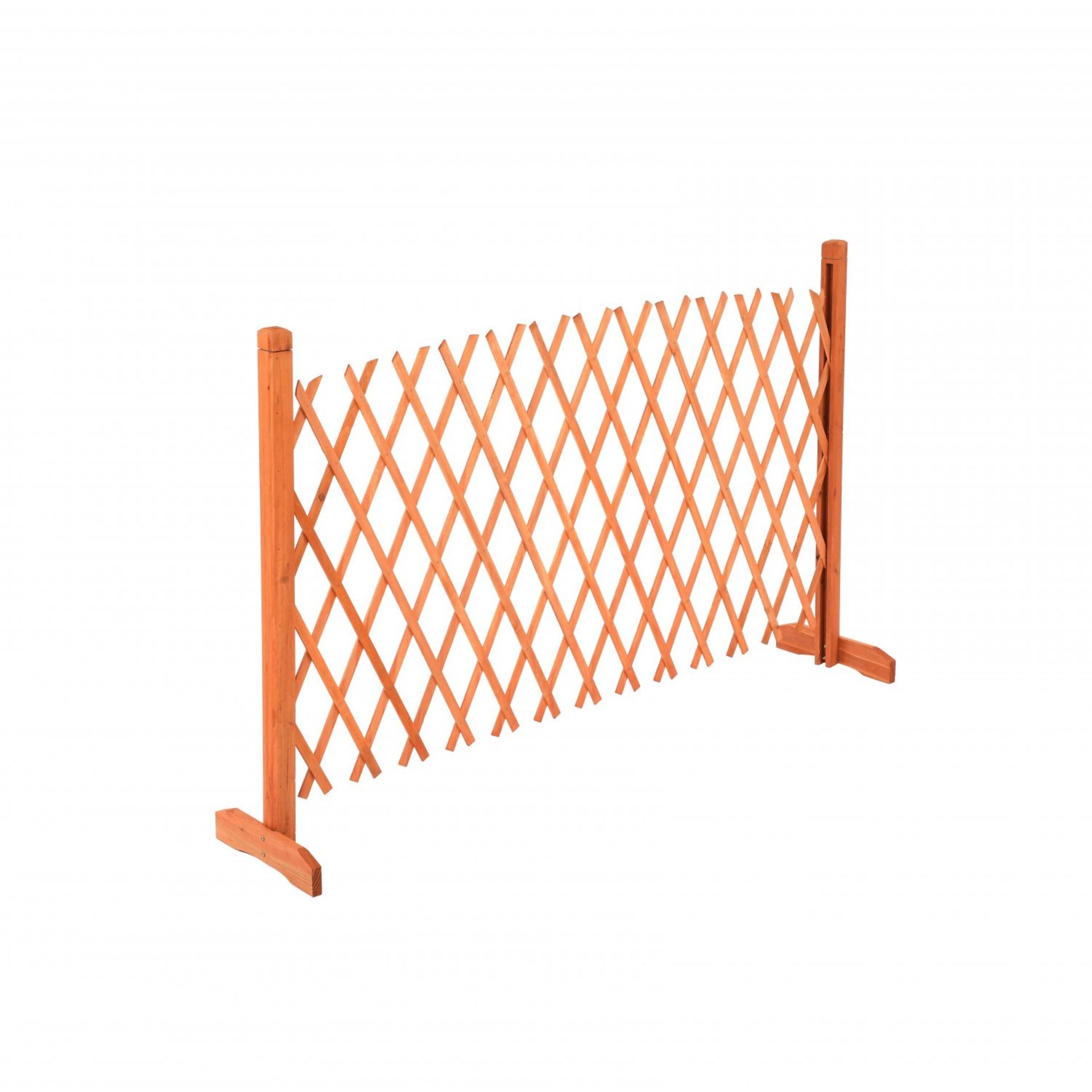 (LF96) Arched Expanding Freestanding Wooden Trellis Fence Garden Screen Add some style to ... - Bild 2 aus 2