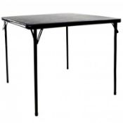 (TD73) Square Folding Standard Bridge Card Game Black Table Perfect for playing Bridge or ...