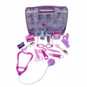 (LF196) Pink Childrens Kids Role Play Doctor Nurses Toy Set Medical Kit Our Children's ...