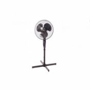 (LF180) 16" Oscillating Black Extendable Free Standing Tower Pedestal Cooling Fan The fan he...