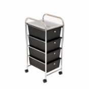 (LF194) 4 Drawer Storage Mobile Makeup Salon Trolley Portable Storage Organiser The drawer...