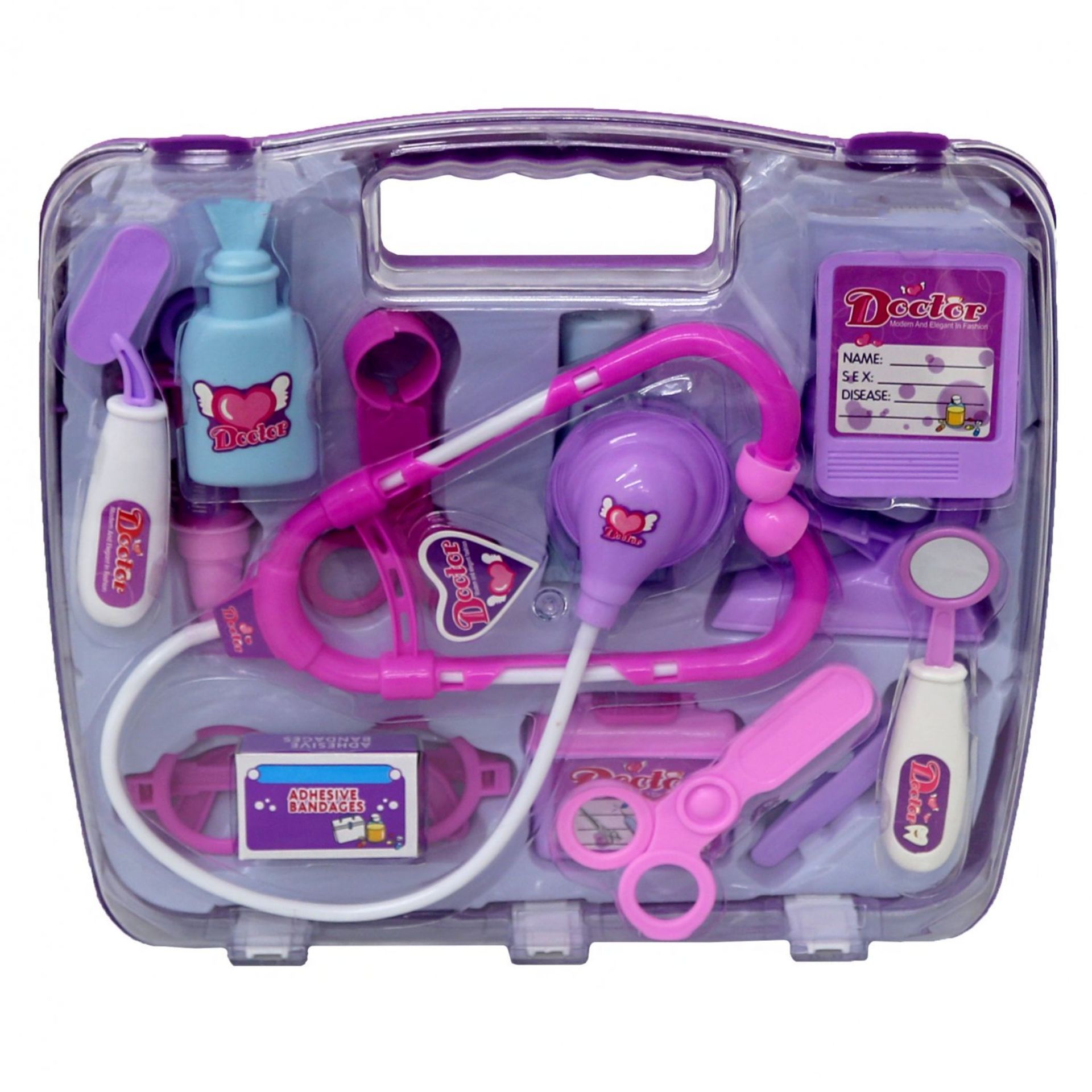 (LF196) Pink Childrens Kids Role Play Doctor Nurses Toy Set Medical Kit Our Children's ... - Image 2 of 2