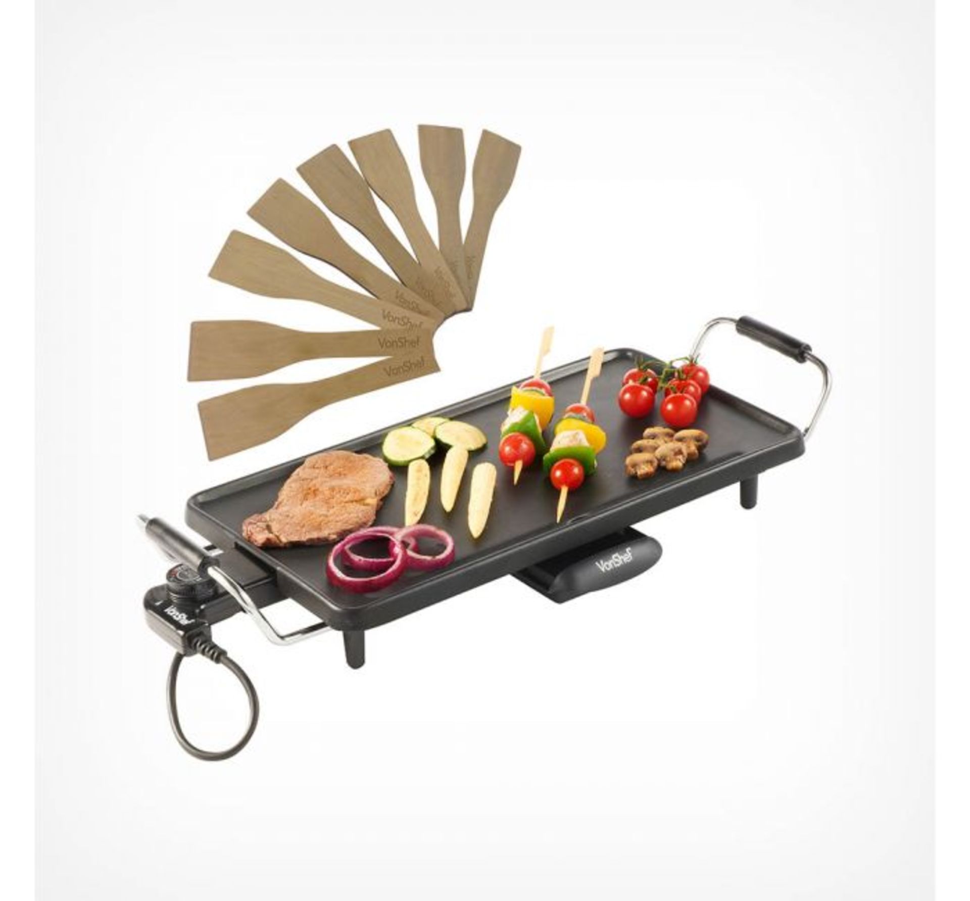 (MY45) Teppanyaki Grill Large grill surface - 43 cm x 22 cm - with non-stick coating is great ... - Image 2 of 2