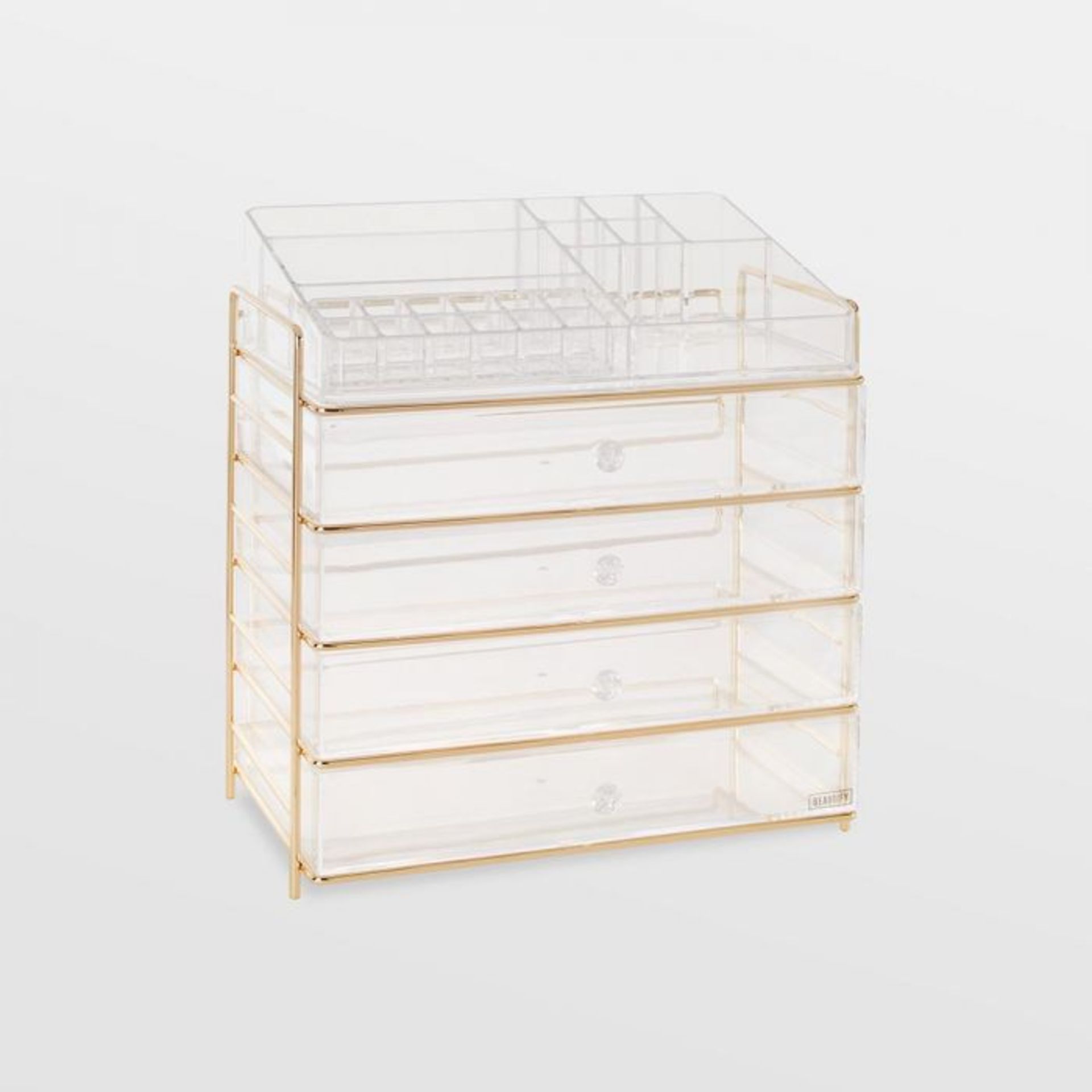 (V153) 5 Tier Cosmetic Organiser The 5 tier display features 4 large removable drawers with cr... - Image 2 of 4
