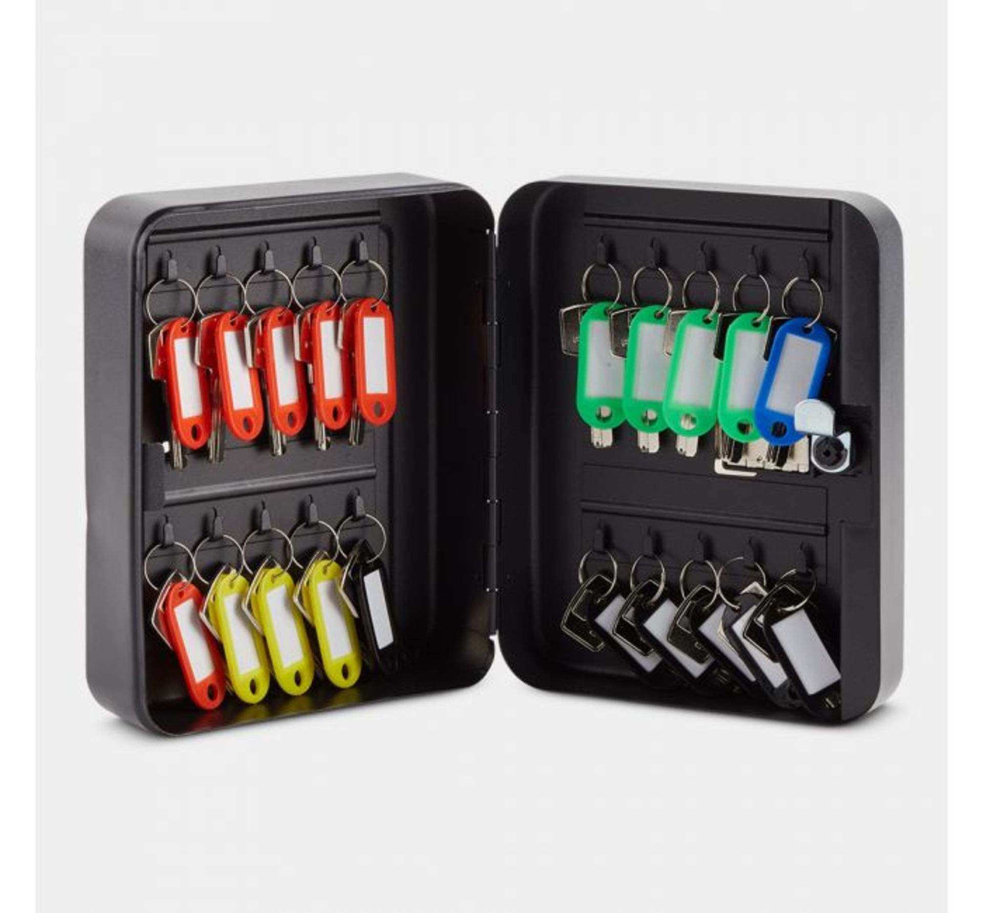 (OM129) 20 Key Cabinet Safe Store up to 20 keys on individual hooks, complete with keyring lab... - Image 2 of 2