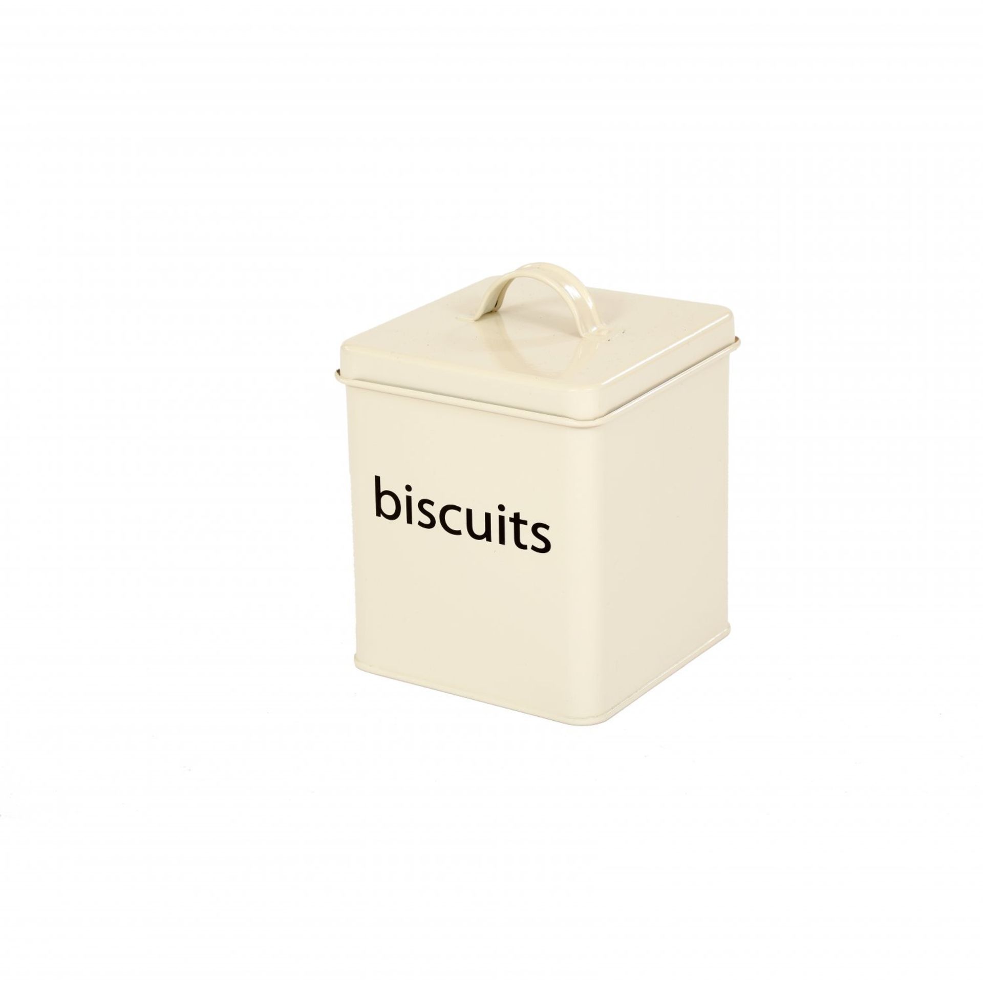 (LF3) 5 Piece Cream Kitchen Canister Set Bread Biscuits Tea Sugar Coffee Add some style to... - Image 2 of 2