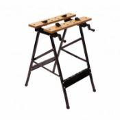 (LF160) Folding Foldable Trestle Work Bench Workbench Portable 100kg The trestle workbench f...