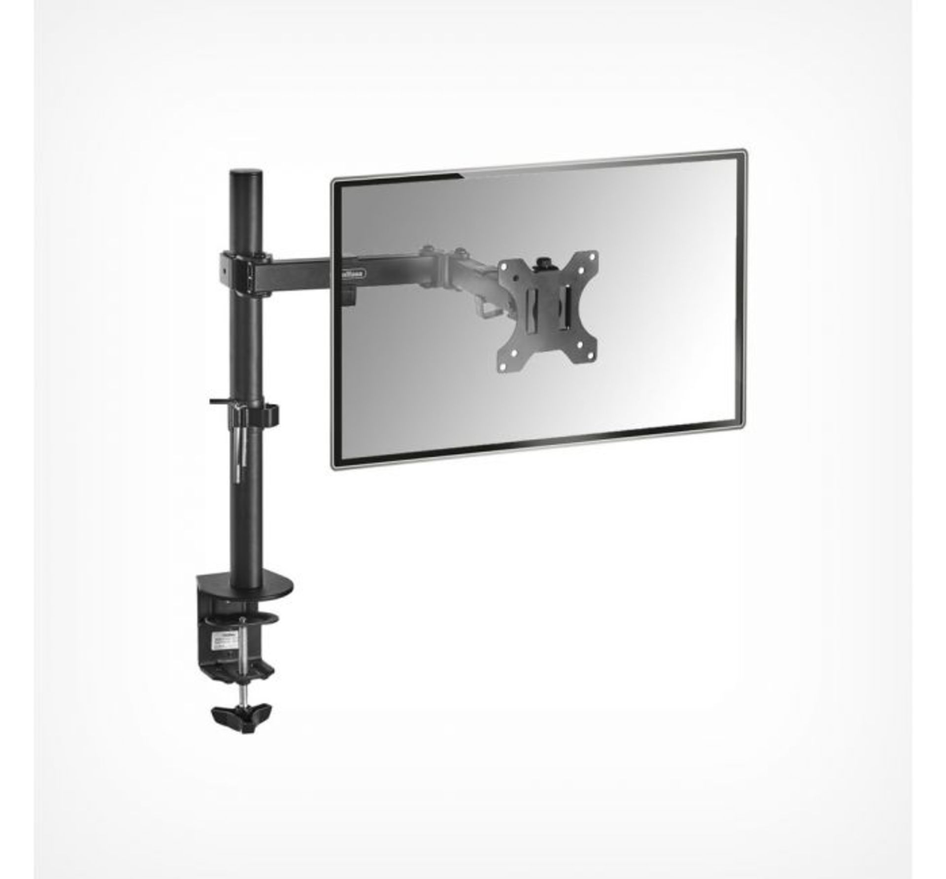 (AP284) Monitor Mount with Desk Clamp Strong steel single arm holds one 13”-32” TV or moni... - Image 2 of 2