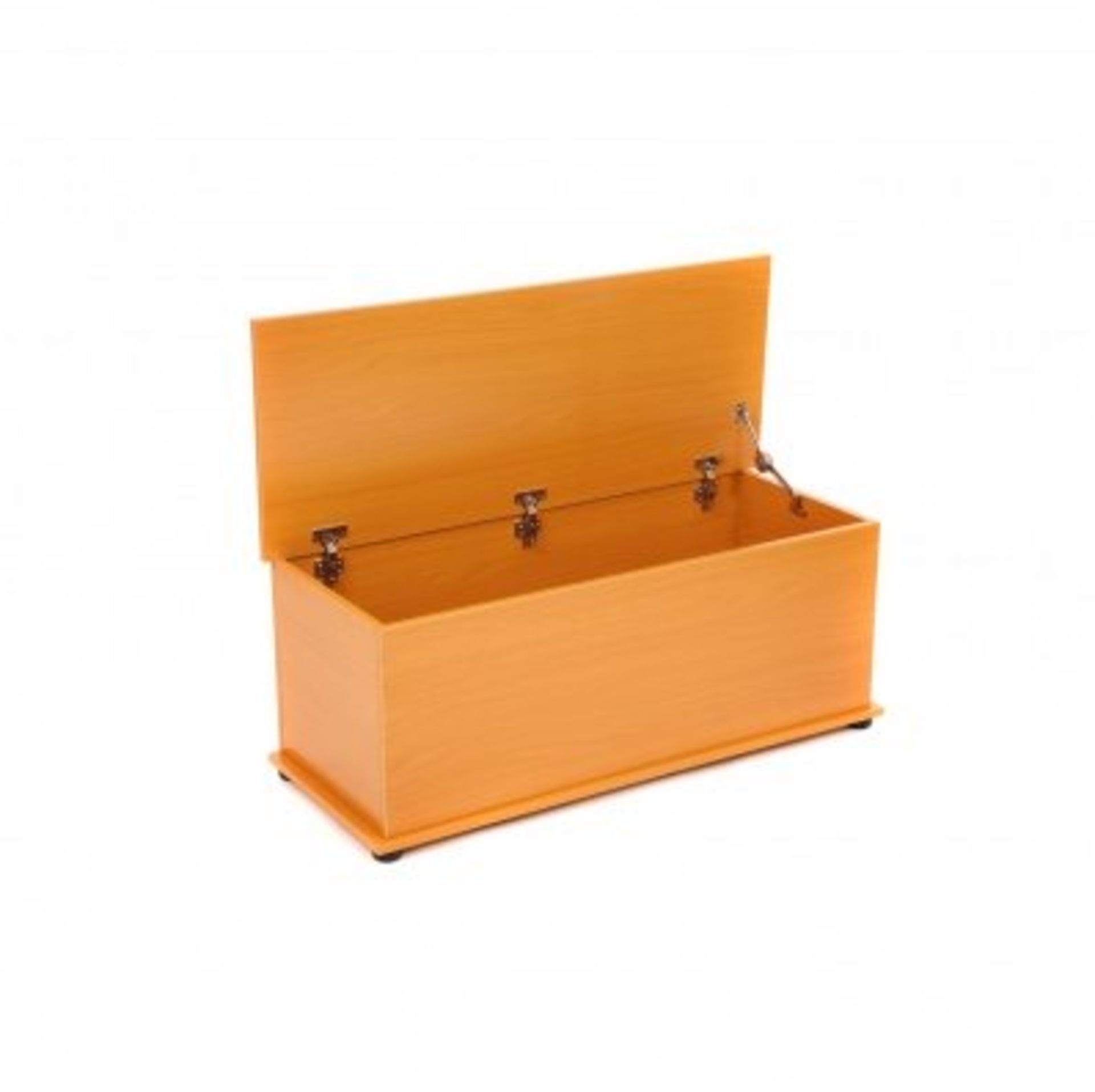 (LF25) Beech Wooden Storage Chest Ottoman Blanket Box Toy Chest Trunk The storage chest is... - Image 2 of 2