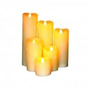 (LF31) 6 Real Wax Flameless Battery Operated LED Candles The LED candles are a safe and styl...