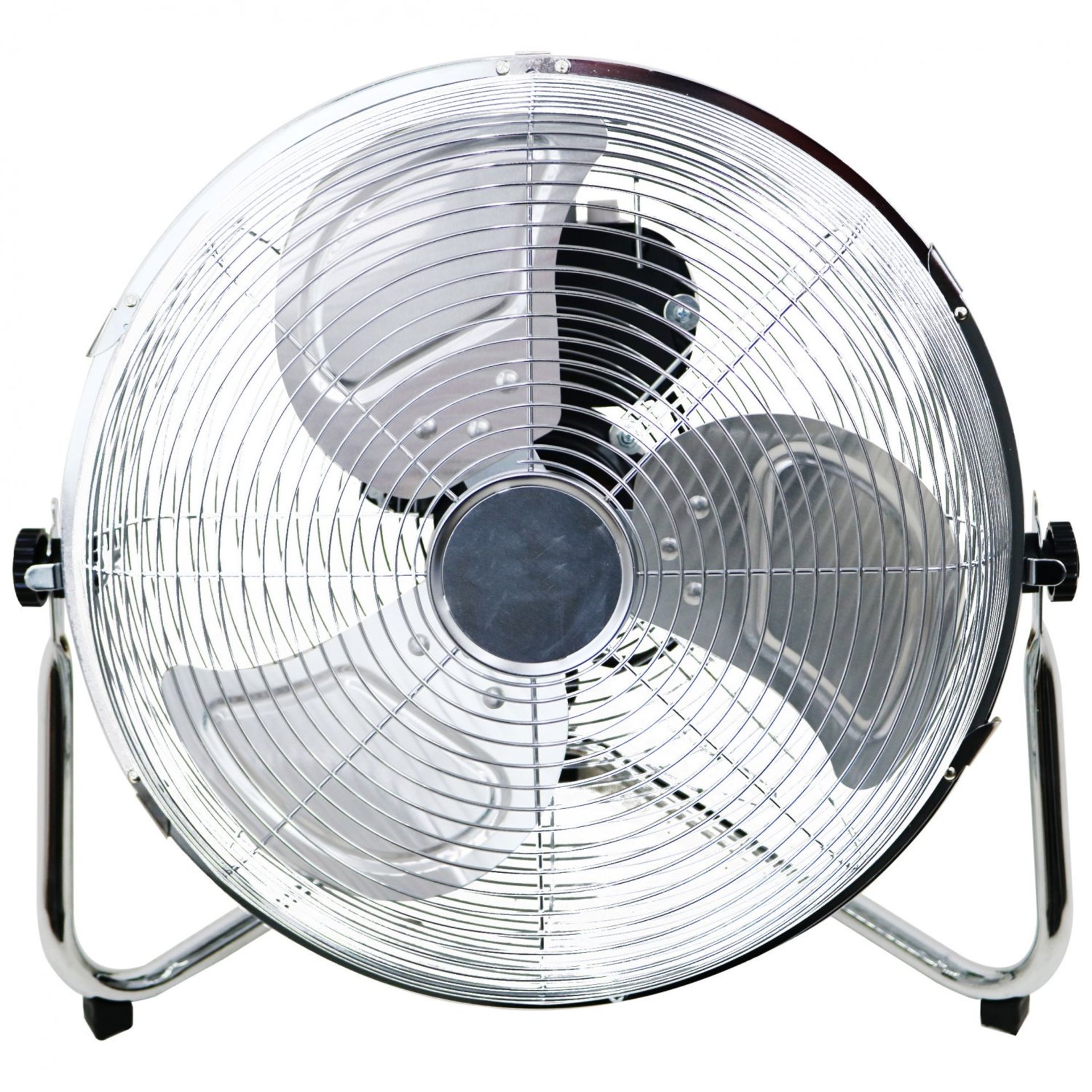 (LF273) 14" Inch Chrome 3 Speed Floor Standing Gym Fan HydroponicHeavy Duty 3 Speed Push Butt... - Bild 2 aus 2