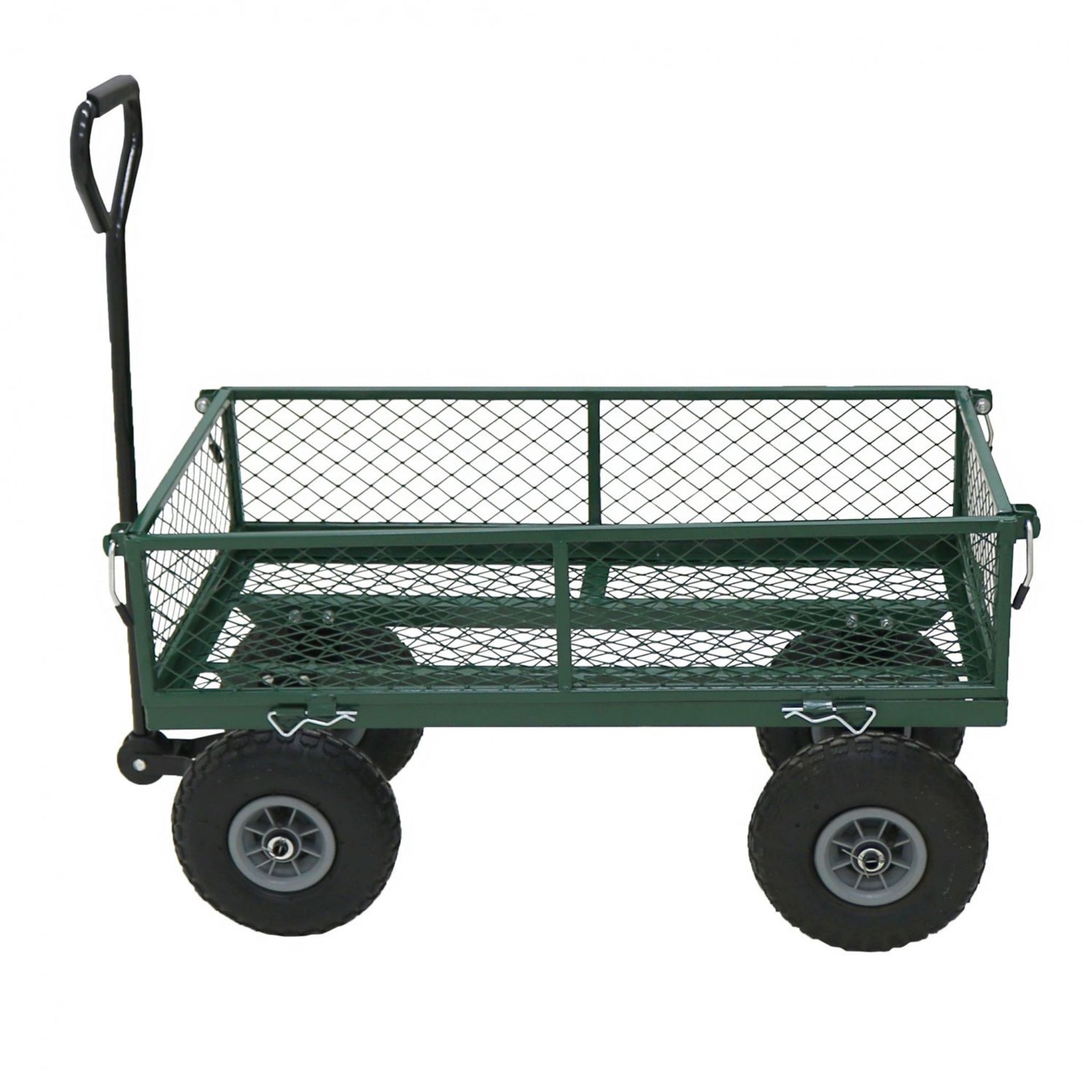 (LF75) Heavy Duty Metal Gardening Trolley - Green Trailer Cart Our latest arrival is the gar... - Image 2 of 2