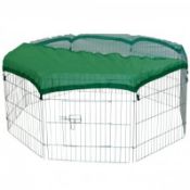 (LF79) 8 Panel Outdoor Rabbit Play Pen Run with Shade Safety Net The outdoor pen is perfec...