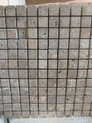 100 x Noce Travertine Mosaic 2.3x2.3cm