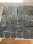 100 x Black Tumbled Travertine Mosaic 4.8x4.8cm