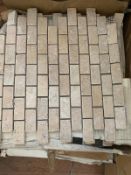 50 x Light Tumbled Travertine Mosaic 2.3x4.8cm