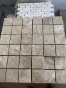 20 x Cappucino Marble Mosaic 4.8x4.8cm