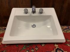 VILLEROY & BOCH HANDWASH BASIN WITH LUXURY FAUCET TAPS BY JEAN-CLAUDE DELEPINE