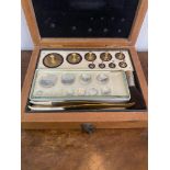 Set of jewellers weights in a box