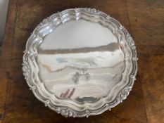 19th-century silver plate salver