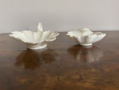 Two Royal Worcester shell dishes