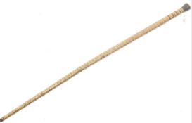 A 19th century nautical walking stick cane of shark vertebrae and baleen construction