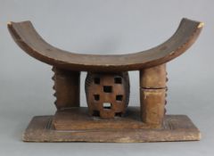 Ashanti carved wooden stool