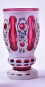 C19th ruby glass tumbler