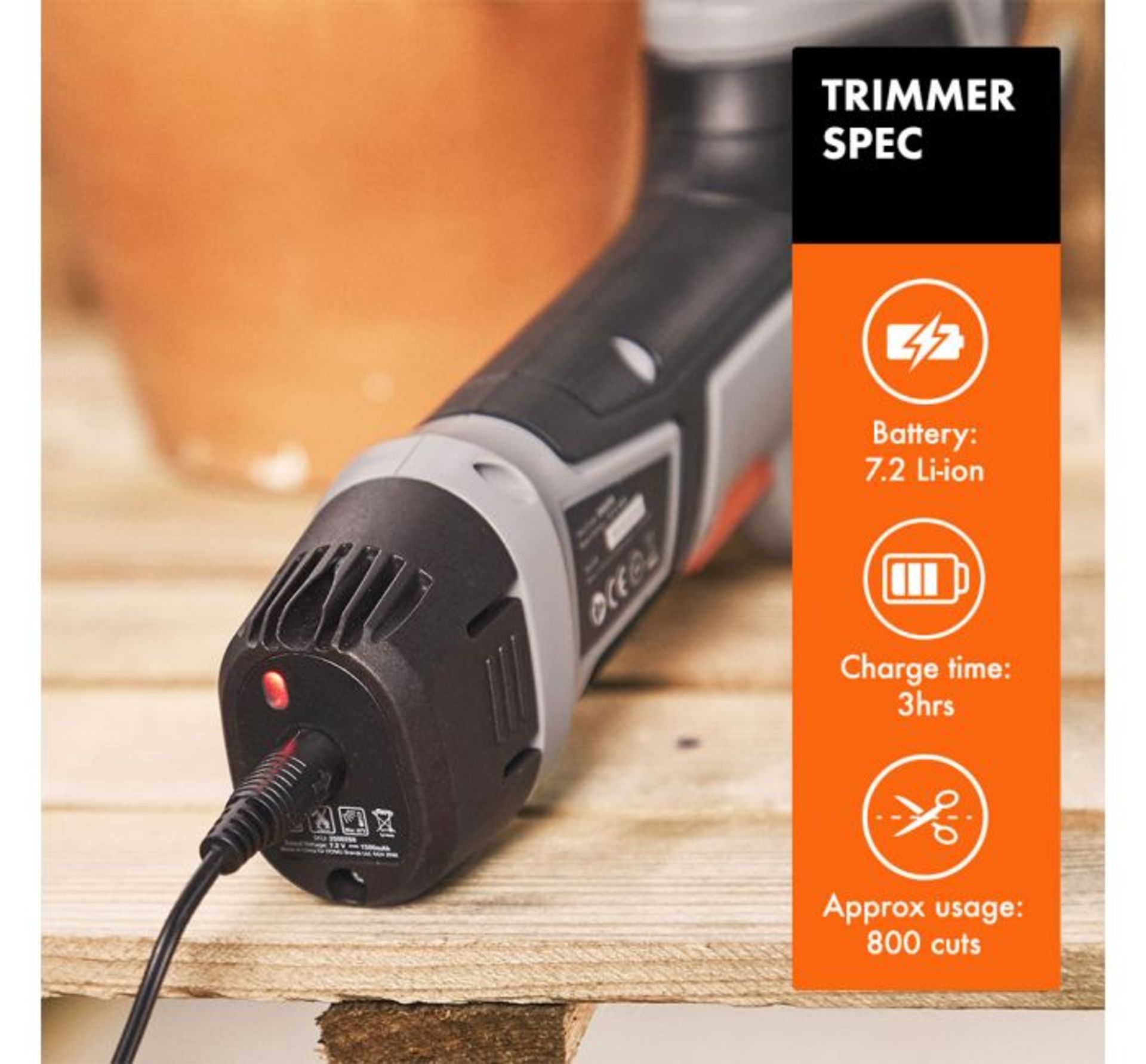 (DD39) 7.2V Cordless Pruner Powered by a 7.2V lithium-ion battery pack (replacements sold sepa... - Image 3 of 3