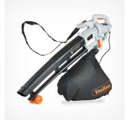 (WK17) 3000W Leaf Blower Powerful 3000W motor blows, vacuums and mulches leaves Automatic mul...