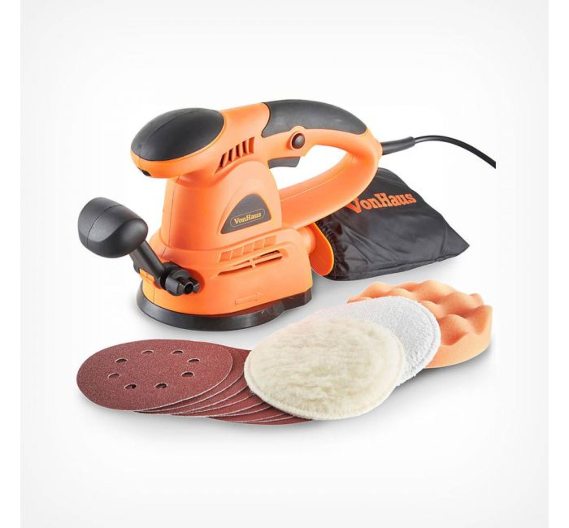 (DD10) Random Orbital Sander Powerful 430W motor with lock on switch and variable speed dial -...