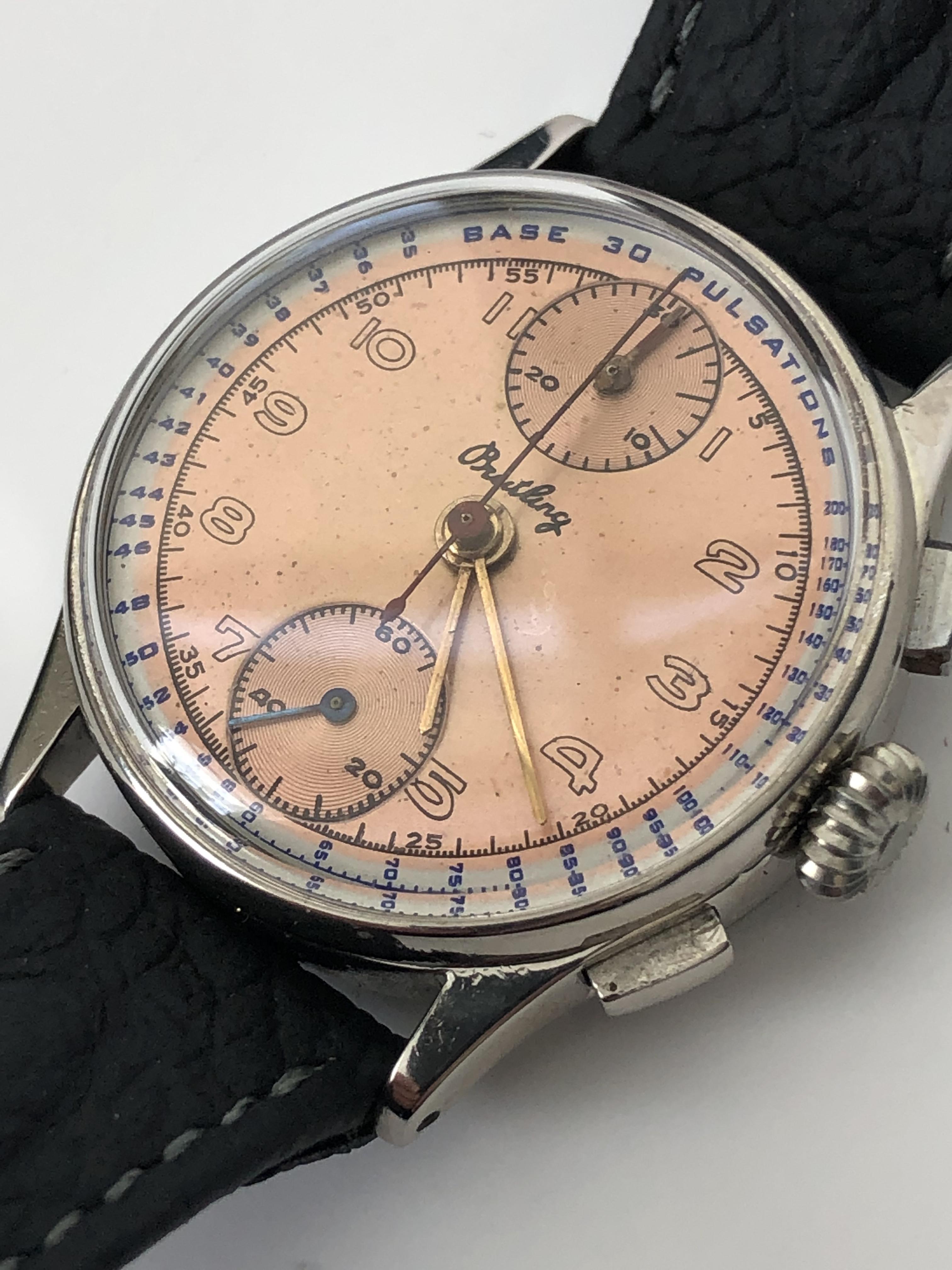 Rare Vintage Breitling Chronograph Watch Circa 1940's - Image 18 of 23