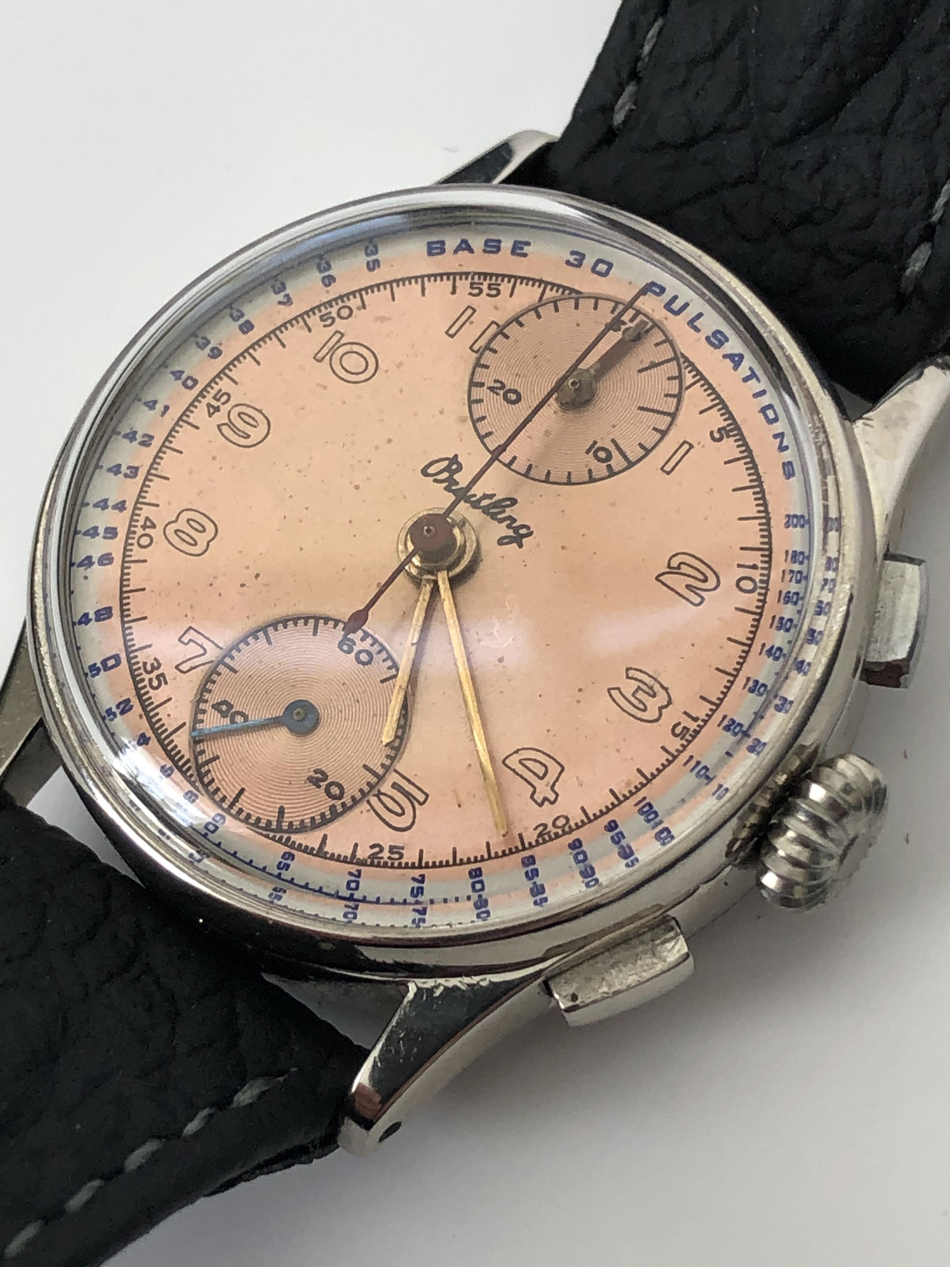 Rare Vintage Breitling Chronograph Watch Circa 1940's - Image 17 of 23