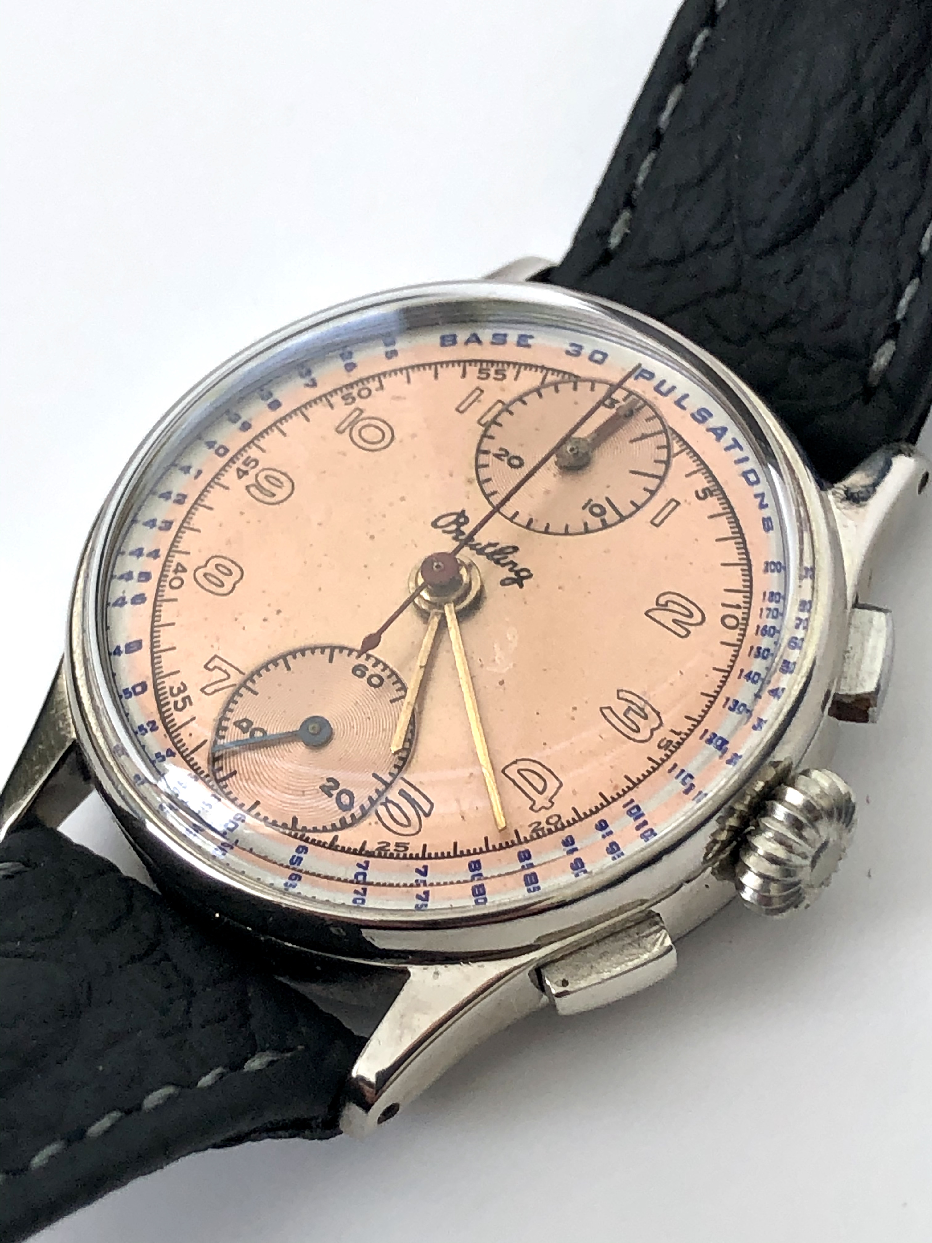 Rare Vintage Breitling Chronograph Watch Circa 1940's