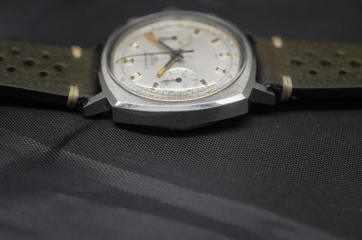 Excellent Condition Vintage Classic Heuer Camaro Ref. 7743 Silver Dial Valjoux 7730 - Image 5 of 12