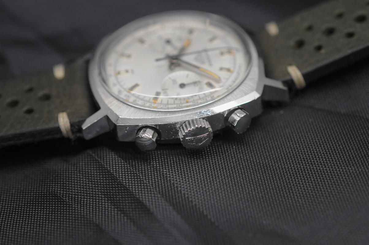 Excellent Condition Vintage Classic Heuer Camaro Ref. 7743 Silver Dial Valjoux 7730 - Image 6 of 12