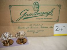 24 Pair x Gainborough Crystal Knob Set Imported from Australia RRP £45 per Set