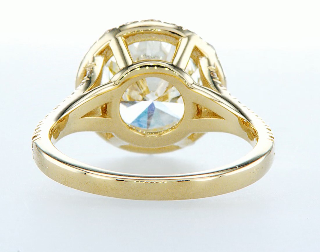 14 kt. Yellow gold - Ring - 4.58 ct Diamond - Diamonds - Image 4 of 7