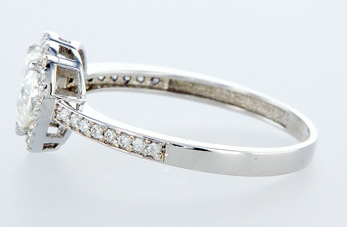 14 kt. White gold - Ring - 1.12 ct Diamond - Diamonds - Image 3 of 10