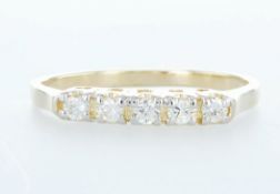 14 kt. Yellow gold - Ring Diamond-0.15CTW