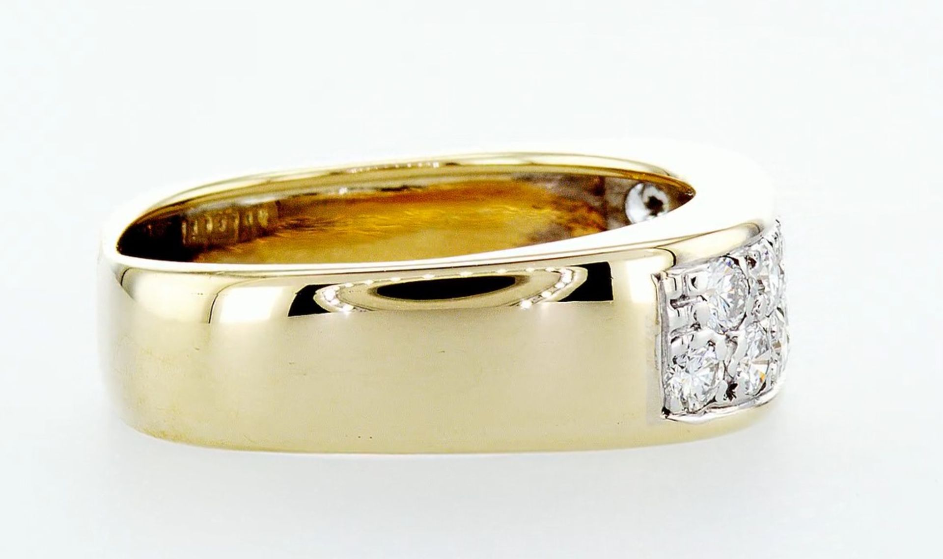 14 kt. White&Yellow gold - Ring Diamond-0.84CTW - Image 4 of 5